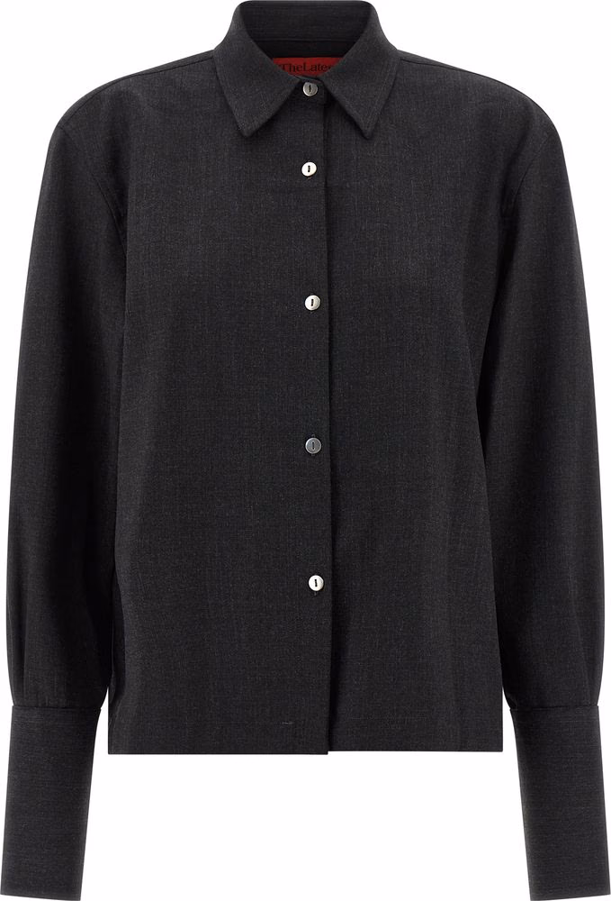 Gray Polyester Blouse
