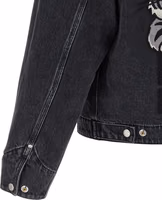 Black Cotton Denim Jacket 4