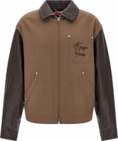 Brown Virgin Wool Leather Jacket 1