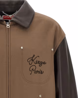 Brown Virgin Wool Leather Jacket 3