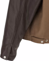 Brown Virgin Wool Leather Jacket 4