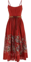 Multicolor Cotton Midi Dress 1