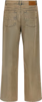 Beige Cotton Straight-Leg Jeans 2