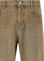 Beige Cotton Straight-Leg Jeans 3