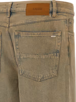 Beige Cotton Straight-Leg Jeans 4