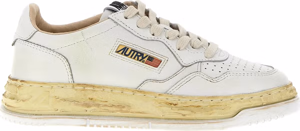 White Goatskin Chunky Sneakers