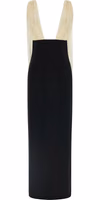 Bicolor Virgin Wool Long Dress 1