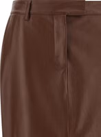 Brown Leather Midi Skirt 3