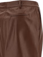 Brown Leather Midi Skirt 4