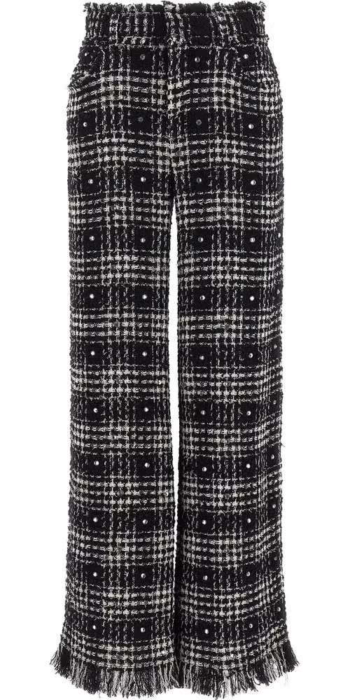 Bicolor Cotton Casual Pants