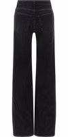 Black Cotton Flared Jeans 2