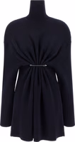 Blue Wool Short Dress 1