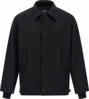Black Polyester Full-Length Jacket 1
