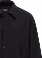 Black Polyester Full-Length Jacket 3