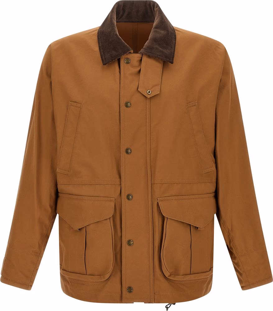 Brown Cotton Shell Jacket