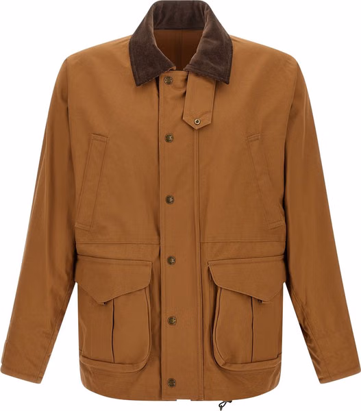 Brown Cotton Shell Jacket