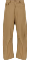 Beige Cotton Casual Pants 1