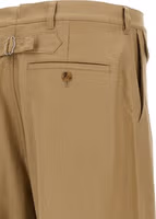 Beige Cotton Casual Pants 4