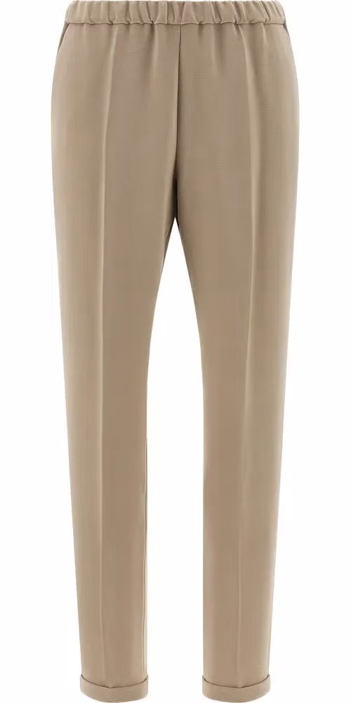 Beige Triacetate Casual Pants