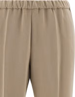 Beige Triacetate Casual Pants 3