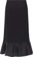 Black Virgin Wool Midi Skirt 2