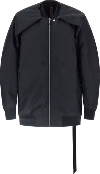 Black Nylon Bomber