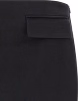 Black Virgin Wool Long Skirt 3