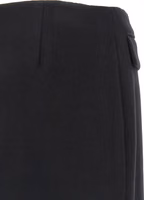 Black Virgin Wool Long Skirt 4