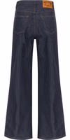 Blue Cotton Straight-Leg Jeans 2