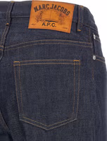 Blue Cotton Straight-Leg Jeans 4