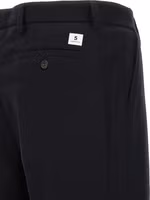 Blue Wool Casual Pants 4