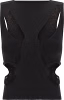 Black Wool Tank Tops 1