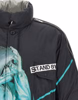 Black Polyester Shell Jacket 3