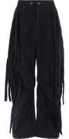 Black Cotton Cargo Pants 1