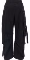 Black Cotton Cargo Pants 2