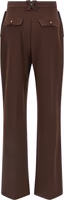 Brown Polyester Casual Pants 2