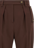 Brown Polyester Casual Pants 3