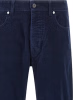 Blue Cotton Casual Pants 3