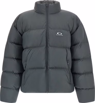 Gray Polyamide Full-Length Jacket