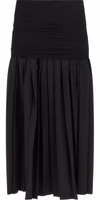 Black Polyester Midi Skirt 1