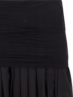 Black Polyester Midi Skirt 3