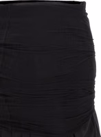 Black Polyester Midi Skirt 4