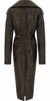 Black Lamb Leather Coat 2