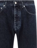 Black Cotton Straight-Leg Jeans 3