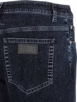 Black Cotton Straight-Leg Jeans 4