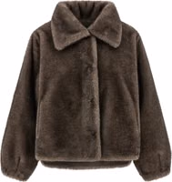 Brown Polyamide Full-Length Jacket 1