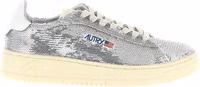 Silver Polyester Low Top Sneakers 1