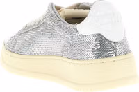 Silver Polyester Low Top Sneakers 3