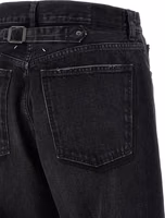 Black Cotton Straight-Leg Jeans 4