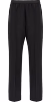 Black Virgin Wool Casual Pants 1
